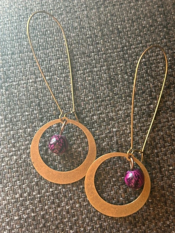 Paire de boucles d’oreilles style rétro bohème